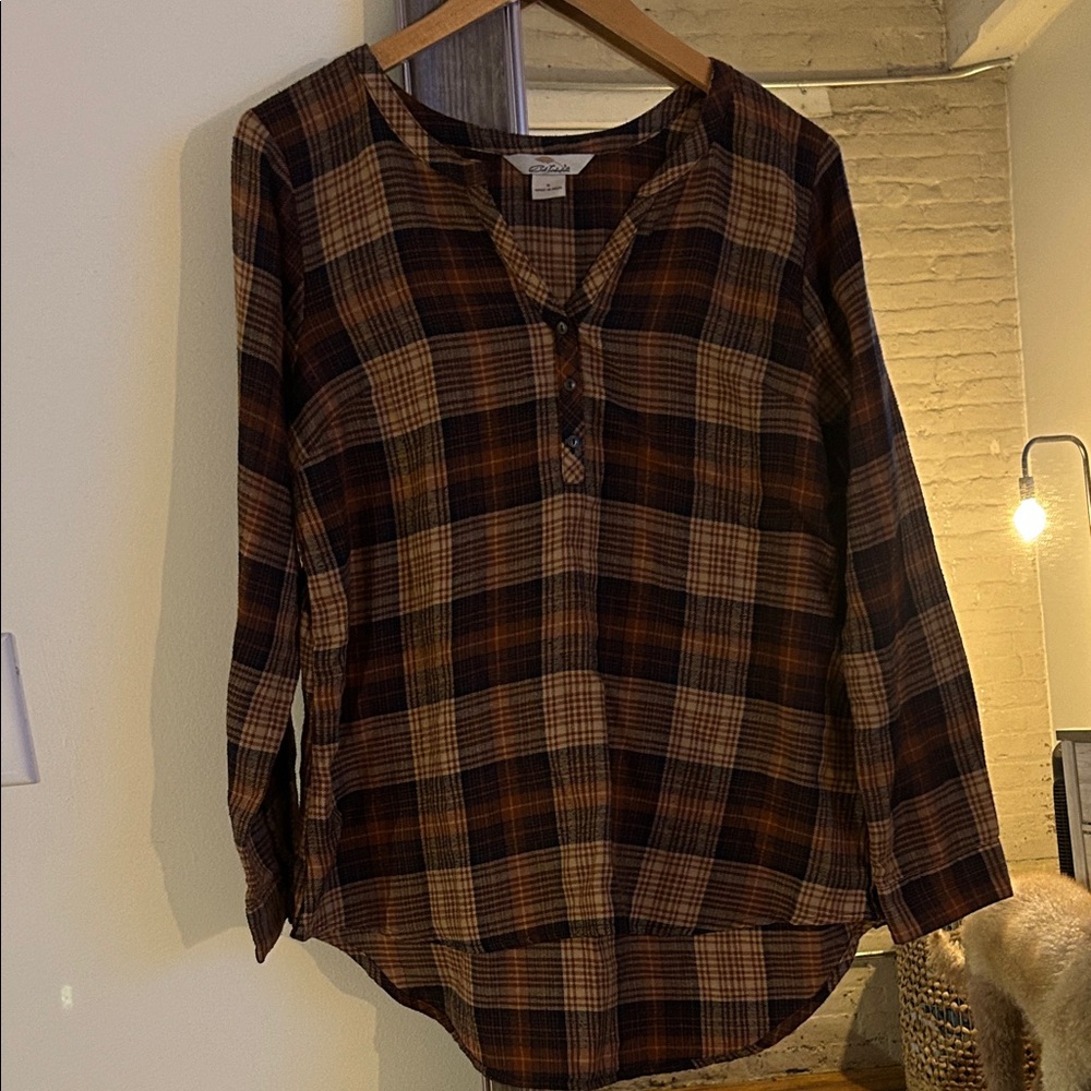 Cabela's Brown Plaid Women's Blouse